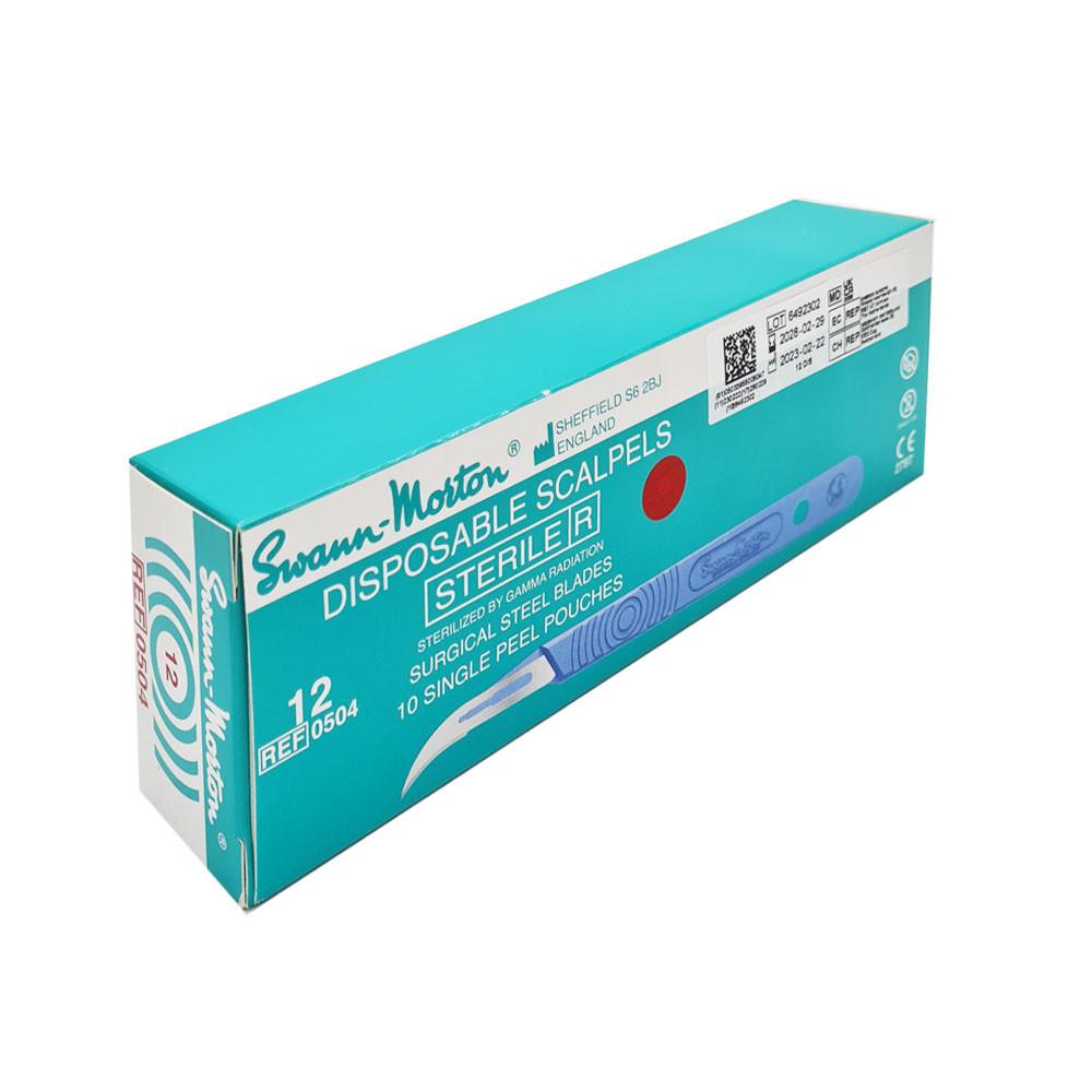 Swann-Morton Surgical Scalpel 12 Sterile 10-Pack Stainless Steel