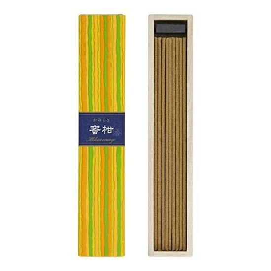 Nippon Kodo Kayuragi Mikan Stick 40 pieces incense holder White units (x 1)
