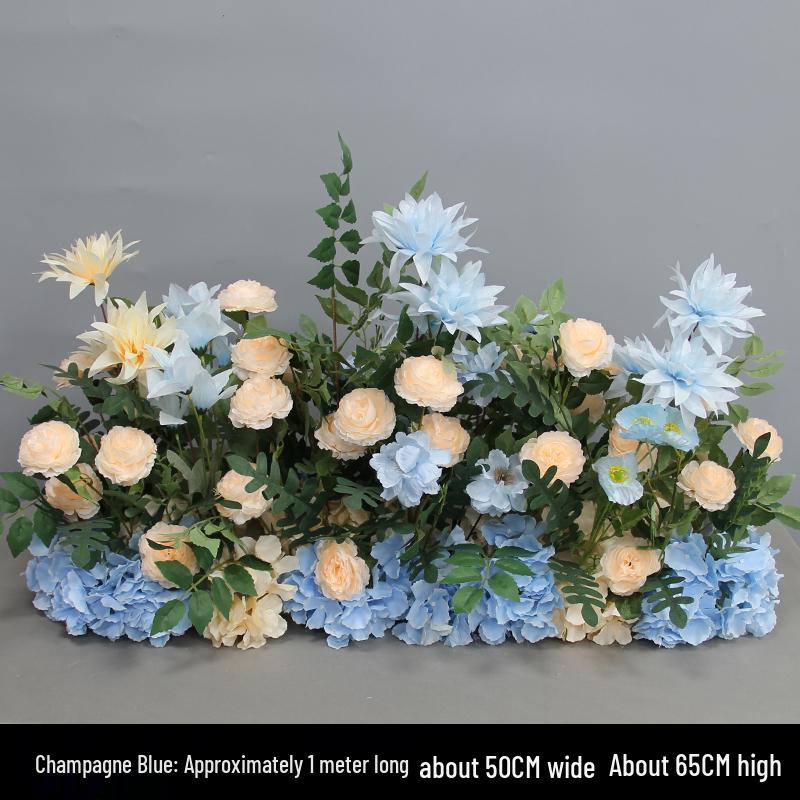 Wedding Aisle Floral Arrangement: Artificial Flower Basket & Row Decoration
