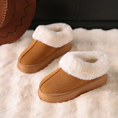 Мода 2024 Новые зимние сапоги Зимние женские тапочки Носить Теплые Плюшевые Хлопковые Туфли Ретро Зимние Сапоги