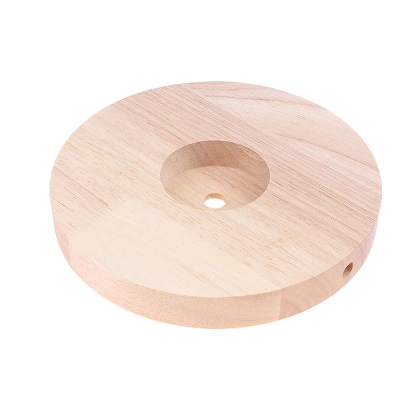 10Cm 12Cm 15Cm Wood Table Lamp Base Round Solid Wood Display Lamp Base Light Parts Stand For Diy Table Lamp Bases