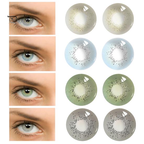 1 пара контактных линз диаметром 8,5 мм, цветные, удобные в ношении, многофункциональные носочные линзы с неионогенным гидрогелем для повседневной жизни