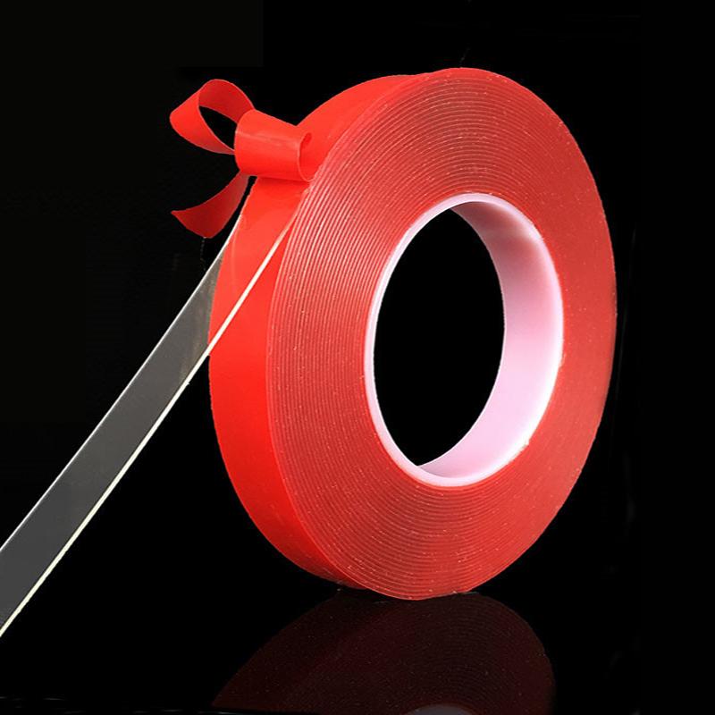 300 см прозрачная силиконовая двусторонняя лента, наклейка с маленьким сердечником, прозрачная прочная бесшовная двусторонняя лента, высокая прочность, клей без следов