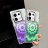 Чехол для Xiaomi Redmi Note 14S 4G, 13 Pro 5G, 13 Pro, POCO X6 5G, POCO M6 Pro 4G, Радужный градиентный цветочный прозрачный чехол, Ударопрочная защита объектива камеры