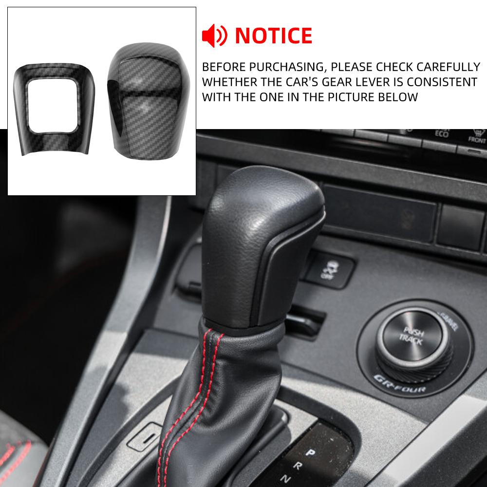 For Toyota Yaris Cross Yaris Ativ Vios AT 2023 - 2025 Car Central Gear Shift Knob Cover Decoration ABS Car Styling Accessories