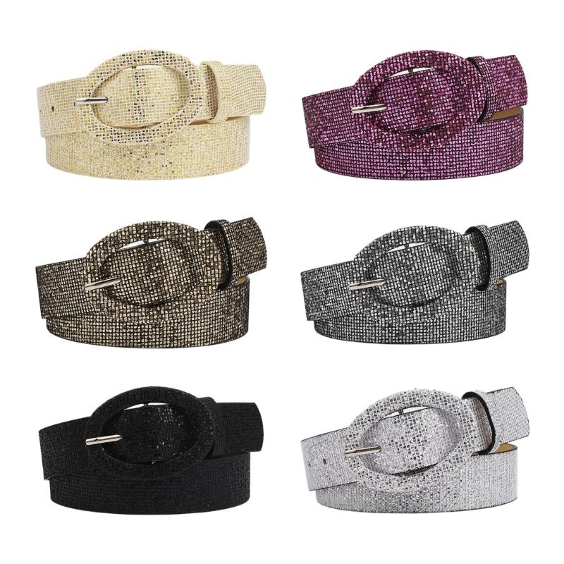 Горячий пояс для девочек с блестящими блестками для платья, пальто, джинсовый пояс, широкий пояс в стиле Харадзюку с блестками, женский деловой пояс