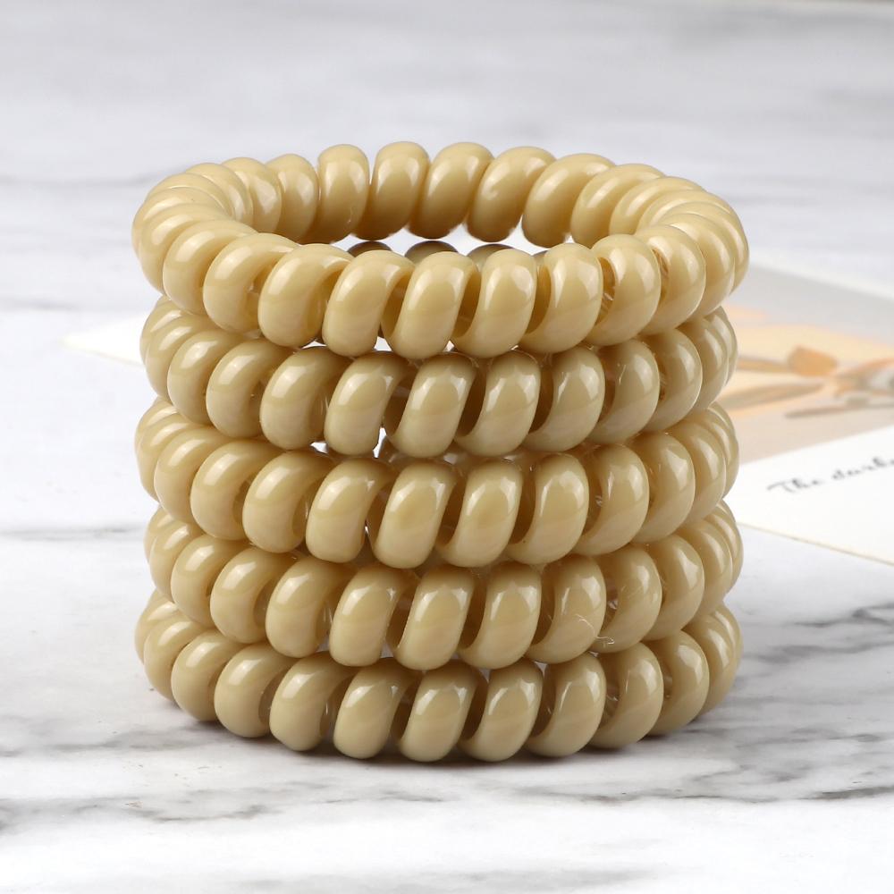 5 шт./набор Эластичные конфетные цвета Телефонный провод Простые женские резинки для волос Веревка для волос для детей Девочек Скранчи Повязка на голову Жевательная резинка Подарки