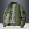 Fleece Bomber Kurtka Erkaklar Bahor va Kuz Paxta Yuvilgan Amerika Beysboli Keng Ishchi Casual Kurtka