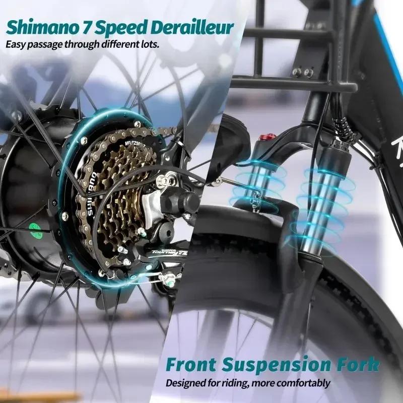 Ridstar MN26 электрический велосипед 1500 Вт мощный двигатель 48 В 20 Ач литиевая батарея Aldult E-bike 26*4,0 дюйма толстые шины городской электрический велосипед