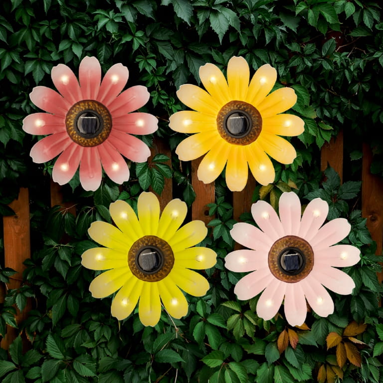 Solar flower LED 14x4cm decorative garden lamp