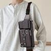Мужская многофункциональная спортивная поясная и наплечная сумка - Большая вместительная ПВХ нагрудная сумка для велоспорта и хранения телефона
