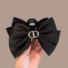 Large Summer Lace Edge Bow Claw Clip Hair Accessory for Women - Multi-Layer Feather Design