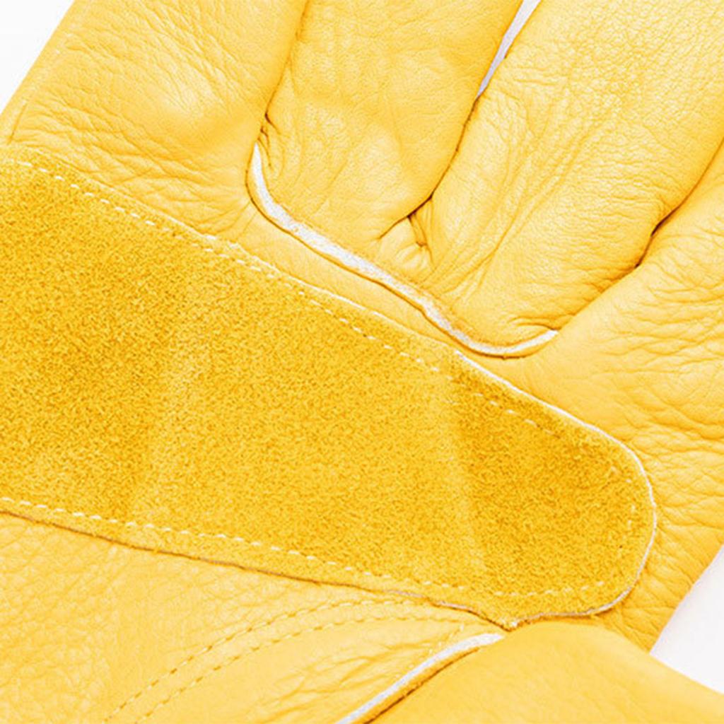 Work Gloves Prevent Slip Wearable Adjustable Soft Protective Faux Cowhide Gloves for Gardening