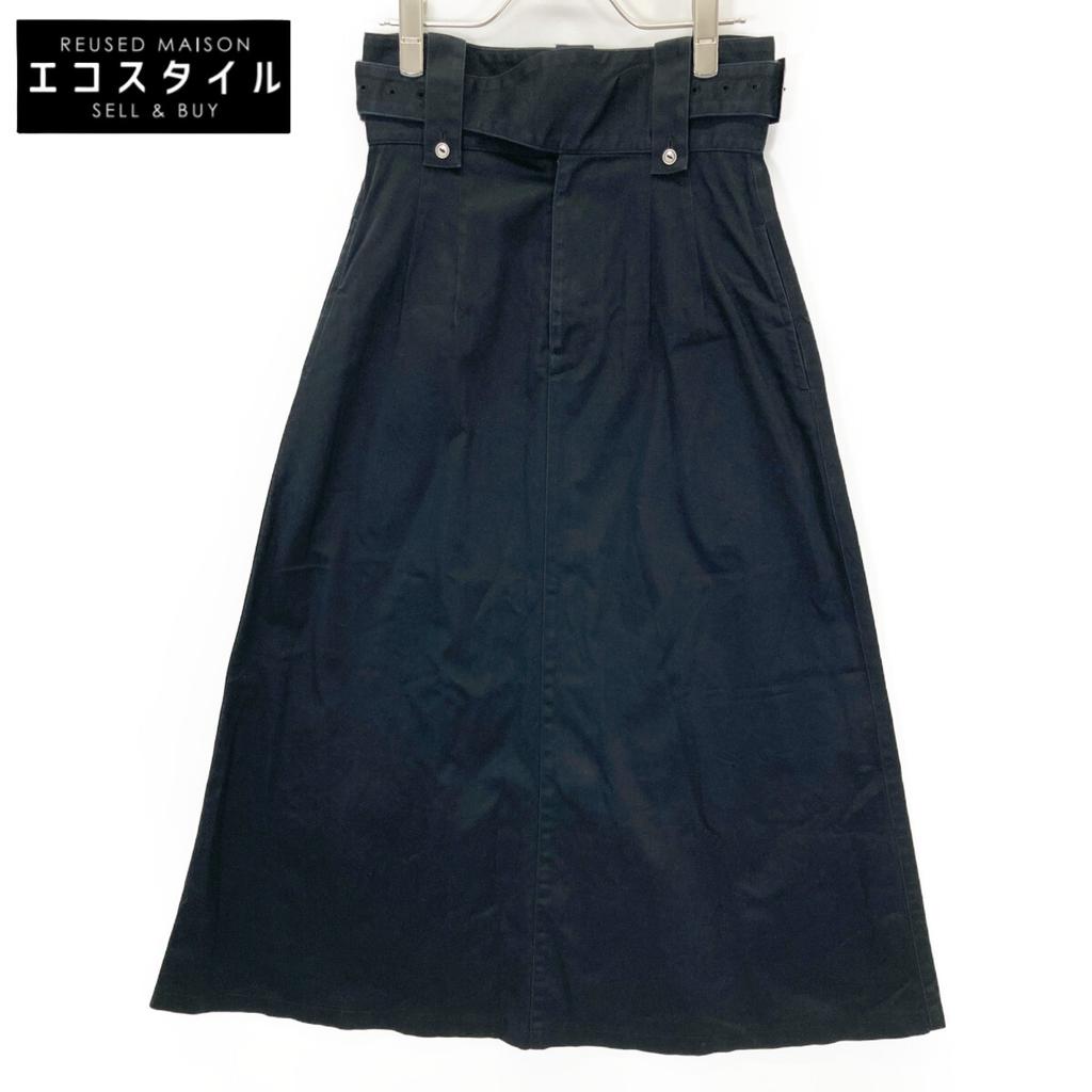 Foufou Black FF212SK04 Museum Long Skirt Skirt 0 blackUsed