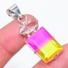 Natural Bi-Color Tourmaline 925 Sterling Silver Jewelry Pendant 1.77" u8H92