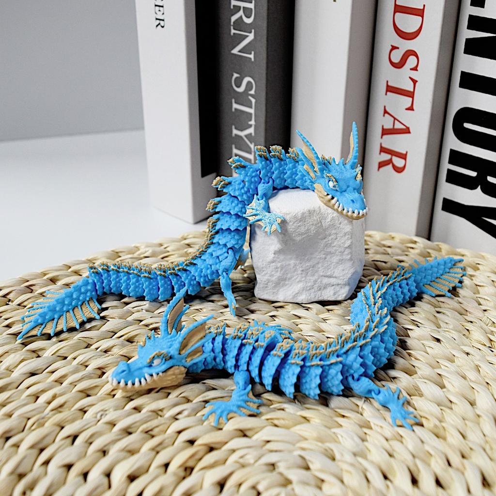 3D Printed Toys Divine Dragon Ornament Desktop Ornament 3D Animals Home Office Craft Printed Figures Christmas Gifts