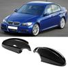 Left Right Kit Carbon Fiber Style Door Wing Mirror Protector Rearview Cover Fits for E90 05 07