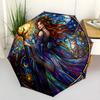 Witchcraft Halloween Magic Automatic Umbrella Compact & Durable 8-Rib Design Foldable Design Travel Essential Outdoor Accessory