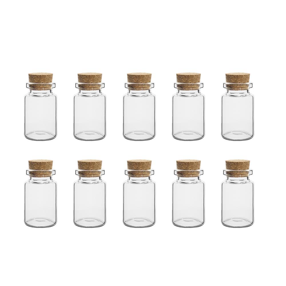 10 шт. мини-стеклянные бутылки с пробками, банки для заклинаний, флаконы для зелий, бутылки с пожеланиями для подарков, поделки своими руками 5 мл-20 мл