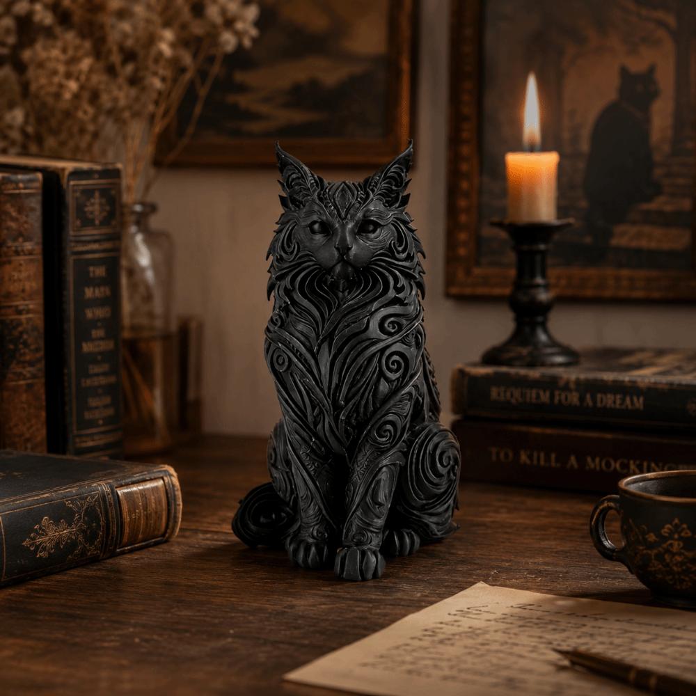 Nordic-Style Desktop Cat Ornaments Cute Sitting Cat Sculpture Cat Statue Living Room Decor