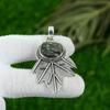 Natural Labradorite Rough Gemstone Jewelry 925 Sterling Silver Pendant For Women