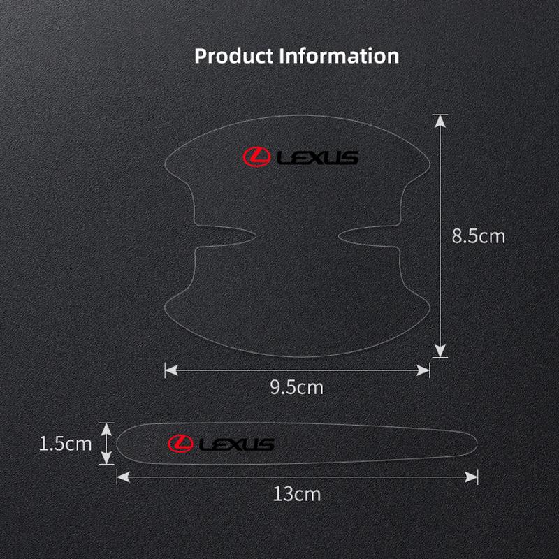 8Pcs Car Door Handle Protector Stickers Decals For Lexus LS LC RZ IS350 ES300 GS350 CT200h GX460 LX570 RX500h NX300 UX260 LM300 KN8
