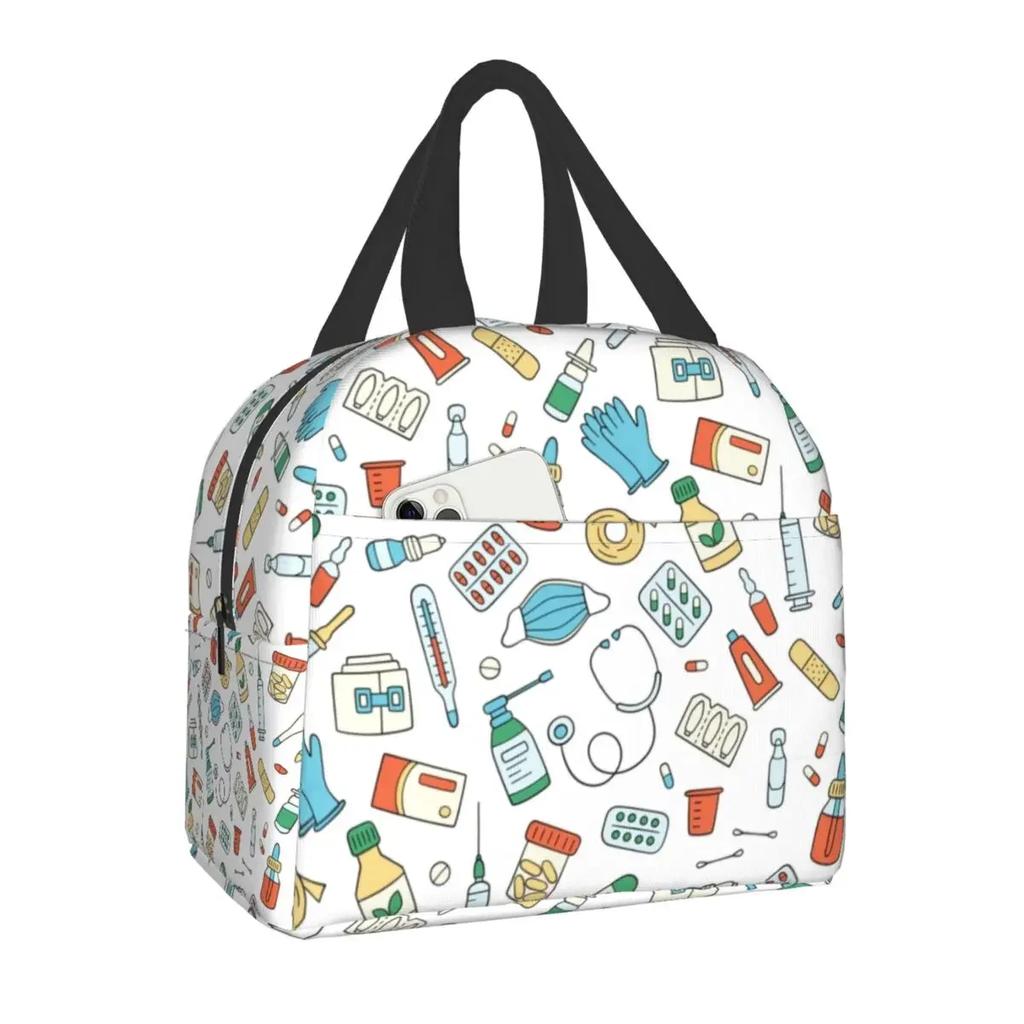 Горячая Распродажа Сумка для обеда медсестры для женщин Портативный термохолодильник Изолированная коробка для бенто Школьные сумки для пикника