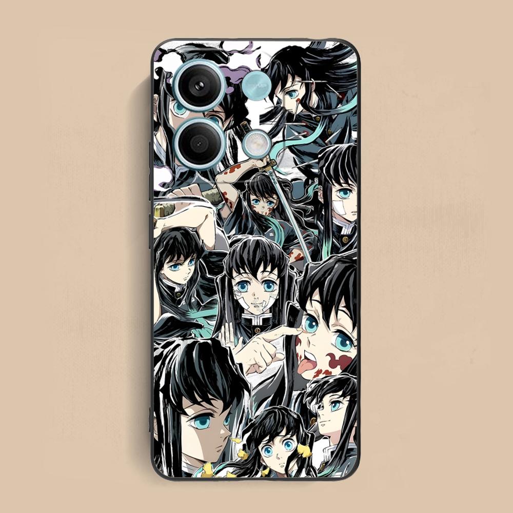 Demon Slayer Muichiro Phone Case for Xiaomi Redmi Note 14 13 12 11 A5 3 2 1 Pro Plus 4G 5G Colour Protective Pretty Luxury Cover