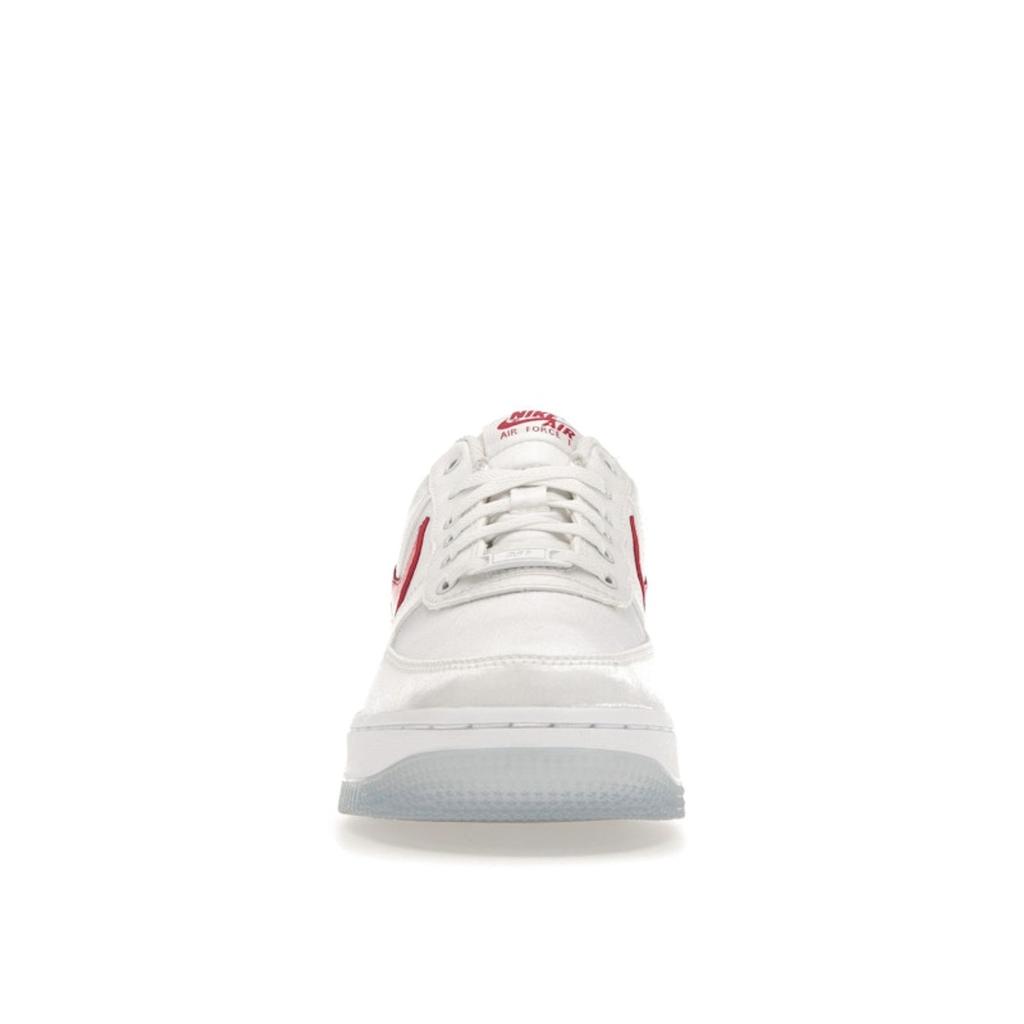 Nike Air Force 1 Low Satin - Белые красные женские кроссовки для спортзала DX6541-100