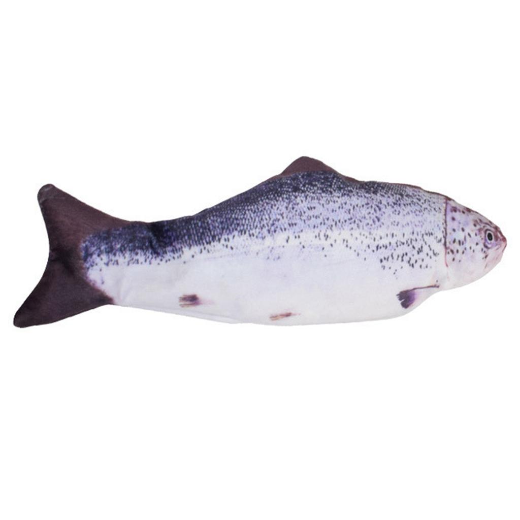 Электрическая движущаяся игрушка для кошек-рыб Реалистичная плюшевая игрушка для собак-рыб Мягкая интерактивная игрушка для кошек для домашних упражнений