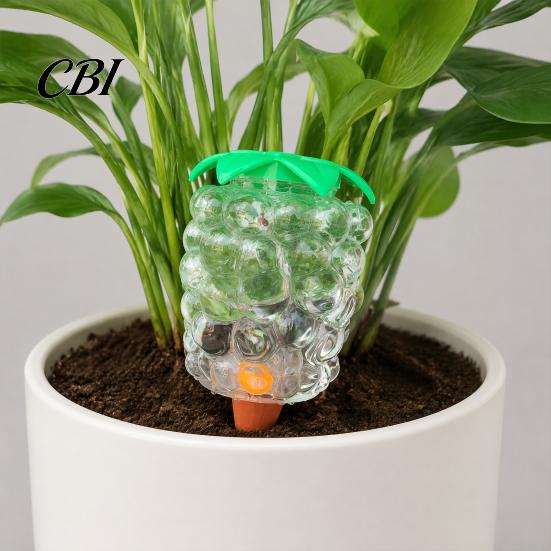 Automatic Irrigation Stakes Plant Watering Bulb, Grape Shaped Self Globes with Potted Waterer Terracotta Spikes, Vacation Tool for Indoor Plants