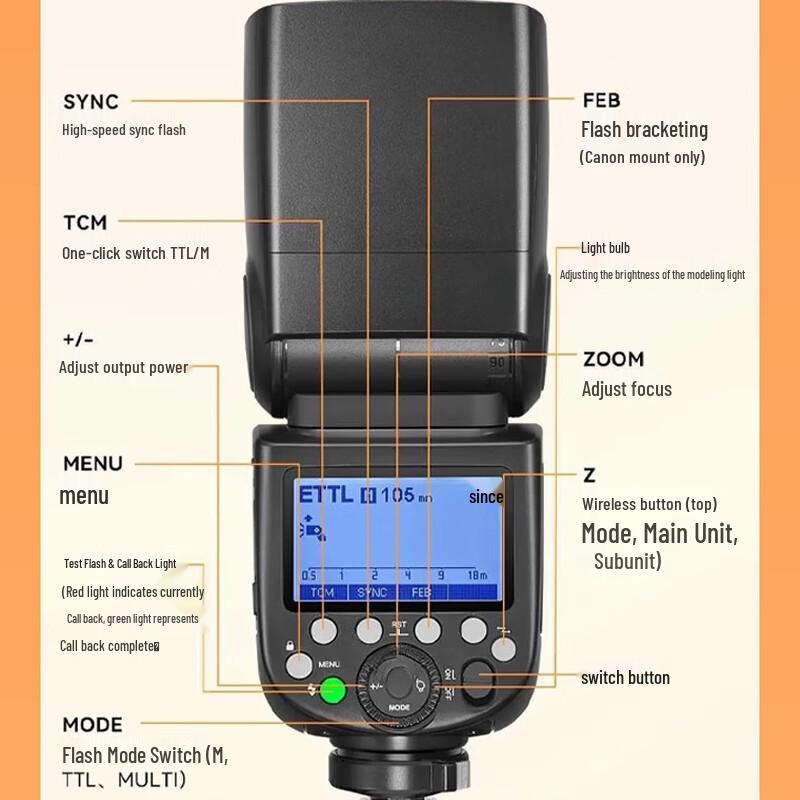 Godox V860III TTL Li-Ion Вспышка для камеры для Nikon