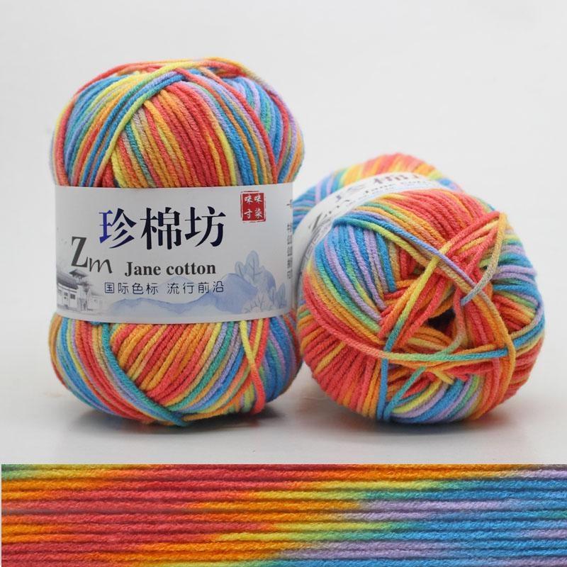 10 шт. Конфетный цвет DIY Плетеная корзина Хлопковая пряжа Ручное вязание Крючком Плед Тряпичная кукла Пряжа для вязания крючком