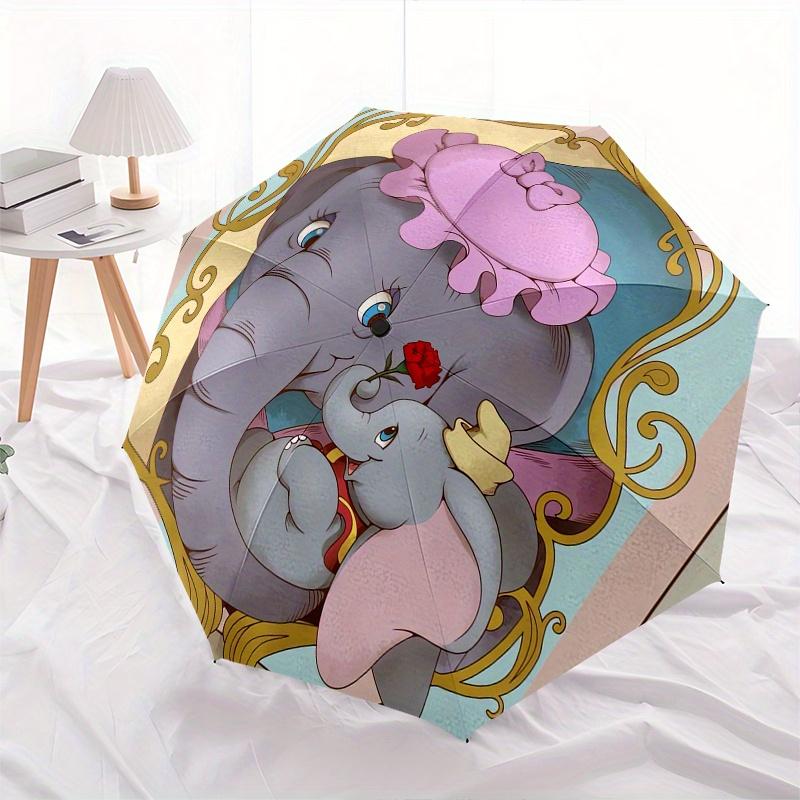 Dumbo, Elephant Automatic Opening and Closing Umbrella, Compact Travel Umbrella, Lightweight and Portable, Suitable for Beach Commuting Busi