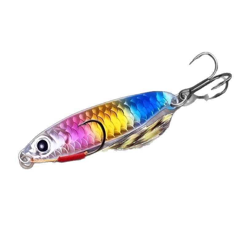 Универсальная металлическая джиг-приманка «Рыбья чешуя» для судака и сома - Пресная и морская вода, Дальний заброс и Игра на падении