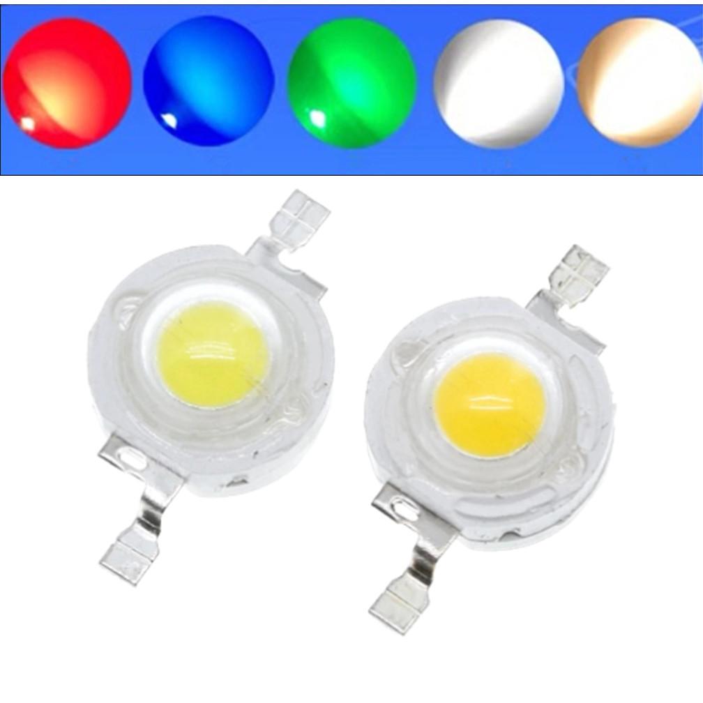 10 шт., светодиодные лампы с чипом, SMD COB, диоды, теплый, холодный, белый, красный, зеленый, синий, высокая мощность, 1 Вт, светодиодная лампа, бусины для выращивания света, бусины