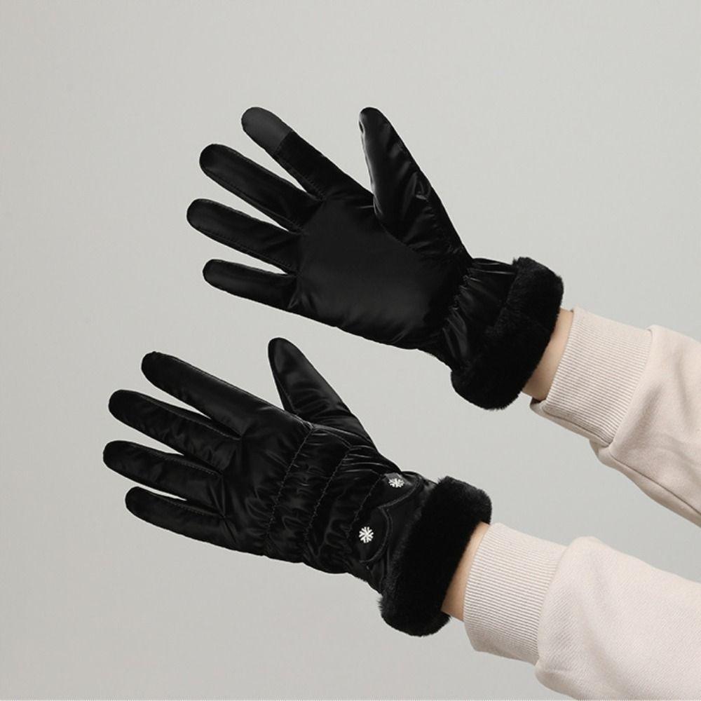 Водонепроницаемые велосипедные перчатки Нескользящие теплые перчатки Модные женские лыжные перчатки