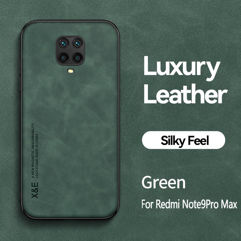 Для чехла Redmi Note 9 Роскошный магнитный держатель для автомобиля Пластина Чехол для телефона Для Xiaomi Redmi Note 9S 9 Pro Max PU кожа Мягкая задняя крышка