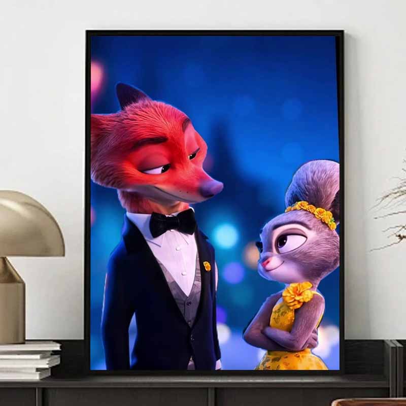 Disney Diamond Painting Zootopia Ball Theme Fan Art Cartoon Mosaic Diamond Cross Stitch DIY Gift Home Decor