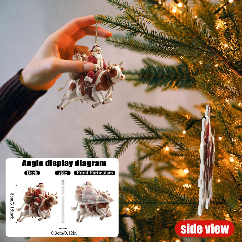 2D Рождественские украшения, Акриловая плоская елка, Домашний декор, Подвеска на елку