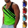 Mens Summer Surf Beach Tank Top  Casual Breathable Sleeveless Top Loose Print Tank Top