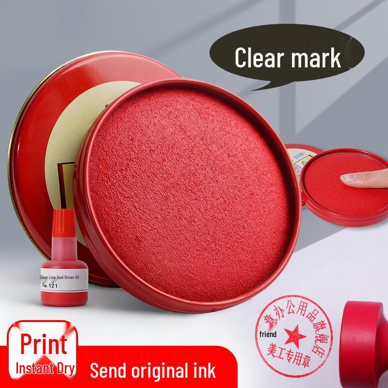 Clear Quick-drying Red Inkpad for Crafting and Fingerprint Stamping