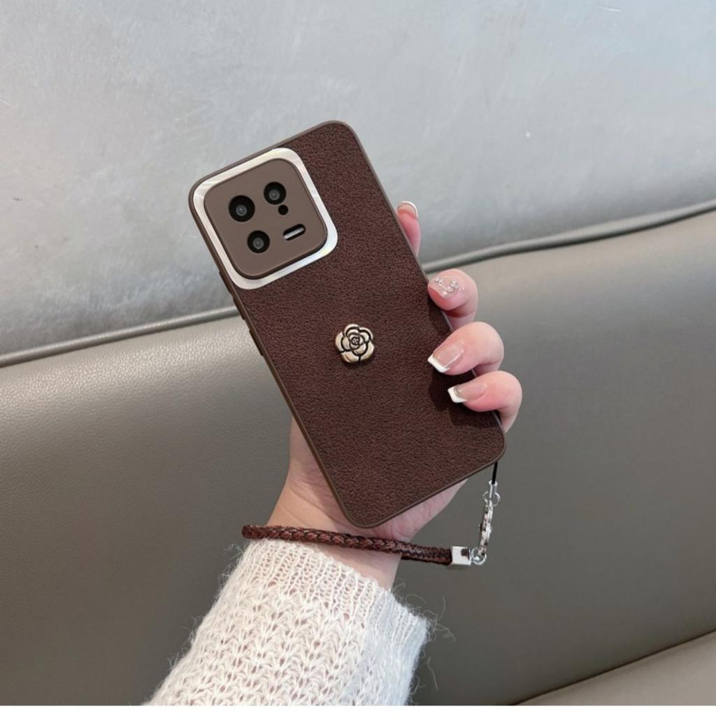 Подходит для Xiaomi Mi 15Pro Camellia, чехол для мобильного телефона Redmi Note14, защитный чехол из кожи pit leather pattern K80 advanced sense 14 на 14 месяцев