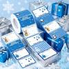 500Pcs/Roll Christmas Gift Tags Cartoon Santa Snowman Reindeer Tree To And from Name Tags DIY Present Box Greeting Card Envelope Self-adhesive Label