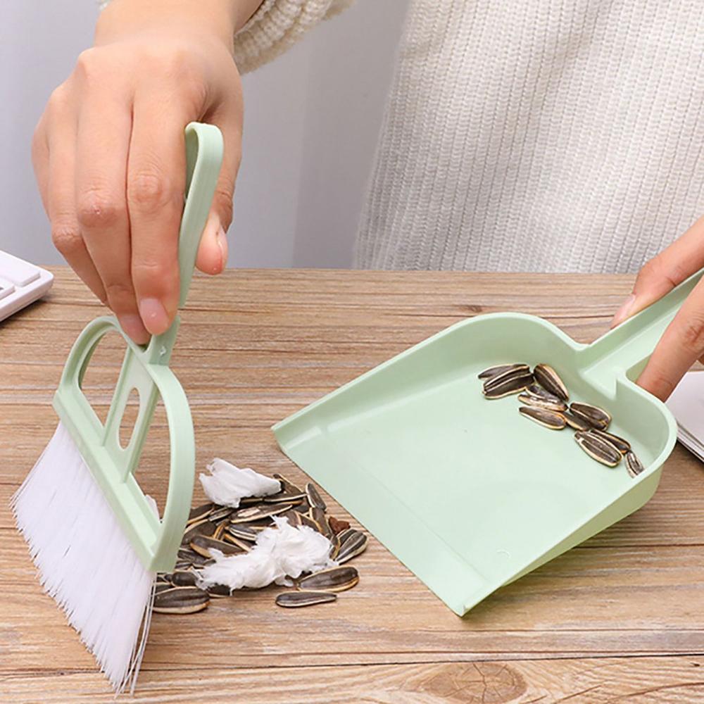 Multipurpose Table Mini Plastic Cleaning Tool Broom Dustpans Set Dust Shovel Cleaning Brush