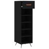 VidaXL Shoe Cabinet Black 30x35x105 Cm Engineered Wood 829645