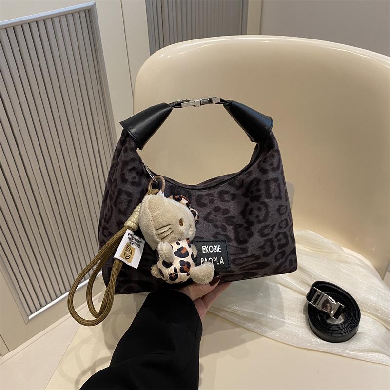 Модная женская сумка с леопардовым принтом, универсальная сумка через плечо, популярная сумка-мессенджер Dumpling Bag