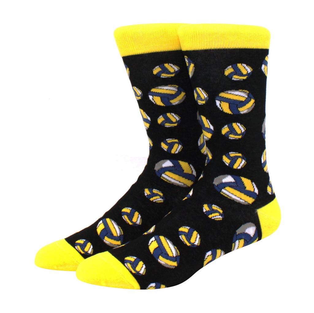 1 пара мужских забавных хип-хоп носков средней длины с принтом скейтборда, пива, счастливого искусства, EU38-46