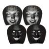Funny Car Prank Gifts 4 Pcs Halloween Headrest Covers, Creepy Ghost Face Seat Decorative Protectors Protector, Universal Auto Decor for