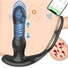 Male Prostate Massager Fully Automatic Retractable Vibrating Vestibule Plug Wireless APP Remote Control Body Massager Penis Ring Male Toys